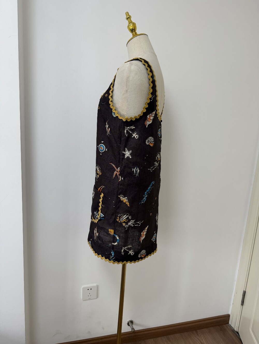 Alemais Printed scalloped linen minidress - Picture 9 of 13